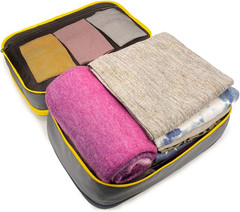 Double Deck Compression Packing Cube –2-In-1 Expandable Travel Organizer with In