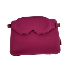 Small Portable Memory Foam Pillow with Eye Mask Set Travel Home Office 11x8x3.6&Prime;