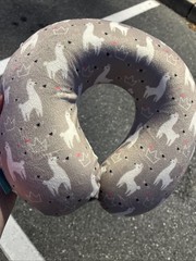 Printed Soft & Comfortable Stylish Travel Neck Pillow For Unisex Llama Design