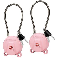 FORGE TSA Approved Luggage Locks, Keyed Alike TSA006 Dimple Key Travel Lock w…