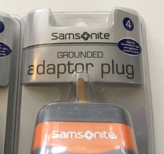 Samsonite Grounded Adaptor Plug Lot Set of 2