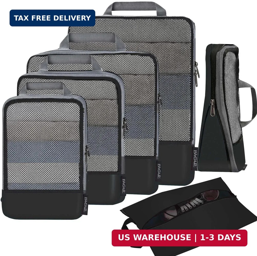 BAGAIL 4 Set/6 Set/8 Set Compression Packing Cubes Travel Accessories Expandable