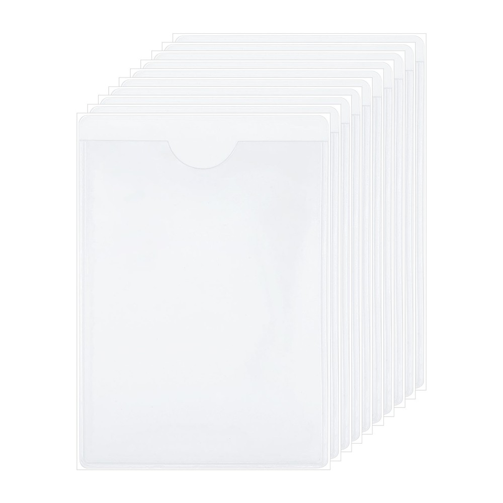35pcs adhesive pockets 7x10cm for index cards, top opening