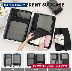 BAGAIL 4 Set/6 Set/8 Set Compression Packing Cubes Travel Accessories Expandable