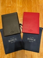 ROYCE RFID BLOCKING PASSPORT WALLET. RED OR NAVY BLUE