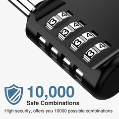 2 Pack Combination Lock 4 Digit Padlock for School Gym Locker, Sports Locker, Fe
