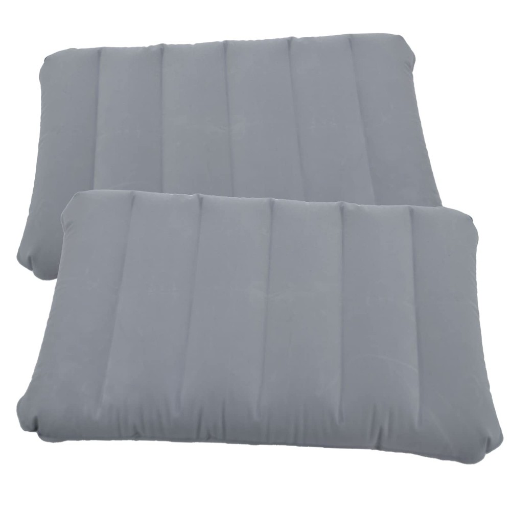 2 Pack Ultralight Inflatable Camping Pillow Squared Flocked Fabric Air Pillow…