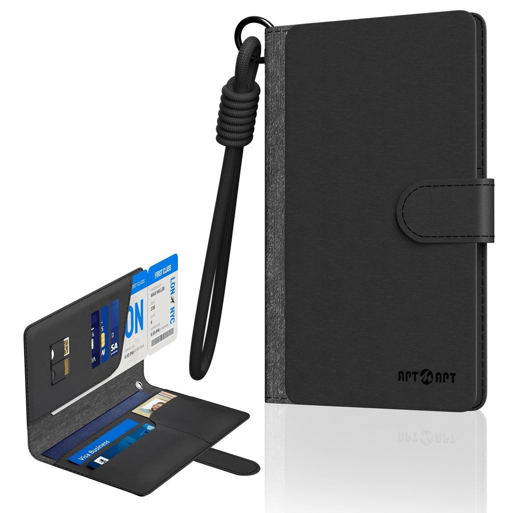 Smart Passport Holder Works with Apple Find My, Leather Travel Wallet with Wr…
