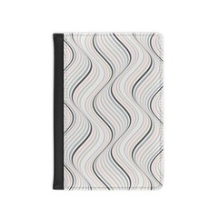 Abstract Wave Pattern RFID Blocking Passport Cover, Vegan Travel Wallet Gift