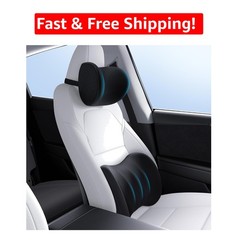 Lightweight Adjustable Neck & Lumbar Support Set for Cars – Pressure Relief