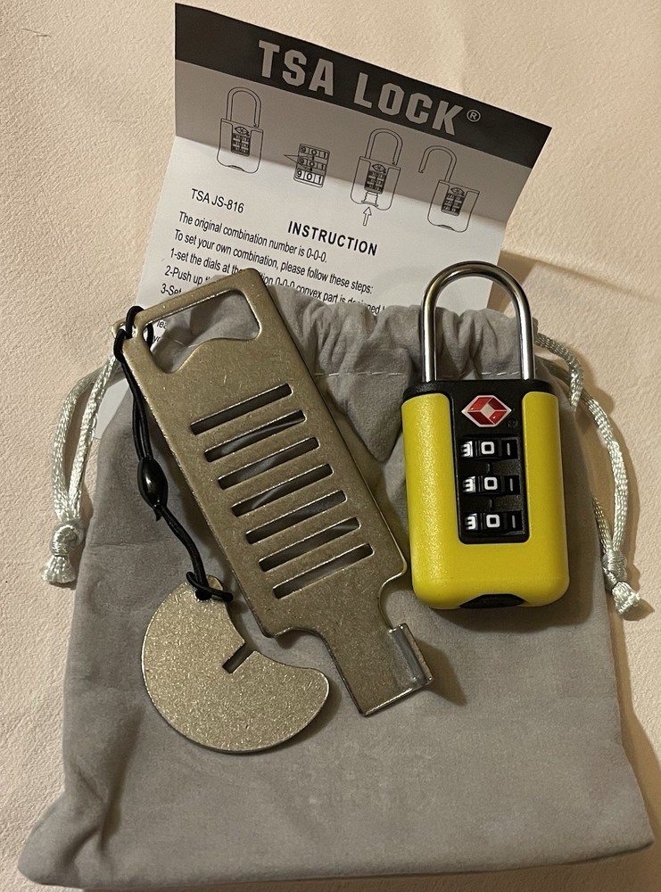 Luggage Lock Bundle with Keys 3 Brinks 2 Master TSA Approved – New