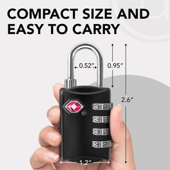 Luggage Locks TSA Approved (1 Pack), 4-Digit TSA Locks for Luggage, Locker, S…