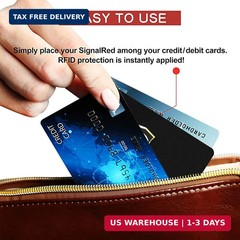 SaiTech IT 5 Pack RFID Blocking Card for Credit Debit ID Card, Black | Slim Anti