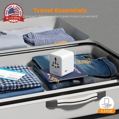 Universal Travel Adapter 28W 3 USB C 2 USB A Charging Ports Type C G I for Inter