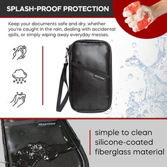 Fireproof Travel RFID Blocking Passport Holder Wallet – – Multi-Functional Orga