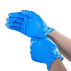 Jointown Basic Vinyl Exam Gloves-Safty Glove Latex-Free & Medium, Blue