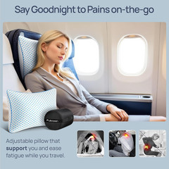Small Cooling Memory Foam Pillow for Travel & Camping, Compressible Adjustable P