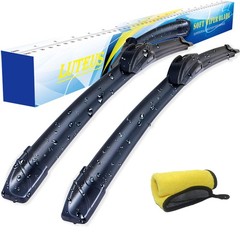 Windshield Wipers, 28&Prime; + 14&Prime; Wiper Blades, OEM Quality, LUTEUS Premium All- S…