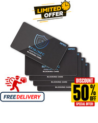 5 Pack RFID Blocking Card – Protects Entire Wallet, NFC Debit & Credit Cards New