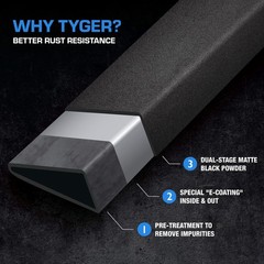 Tyger Auto 6&Prime; Riser Running Boards Compatible with 2024-2026 Toyota Tacoma (Fits