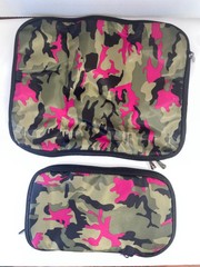 Lug Cargo 2pc Compression Packing Cubes NWT Army Green/Pink Camo