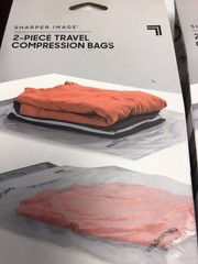 2 NEW Sharper Image 2 PC Medium Large Travel Compression Bags Luggage