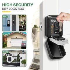 Lock Box for Keys with Code, Waterproof Key Boxs Wall Mount 12-Digit Keypad L…