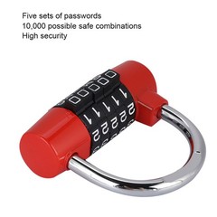 Count High Security 5 Digit Lock Easy Set Padlock For Luggage Blue Premium