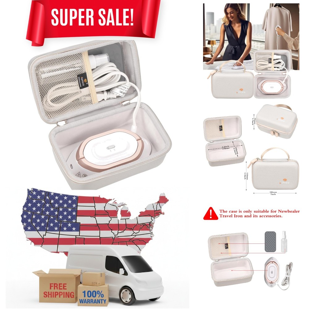 Durable Portable Storage Case for Newbealer Travel Iron – Accessories Friendly