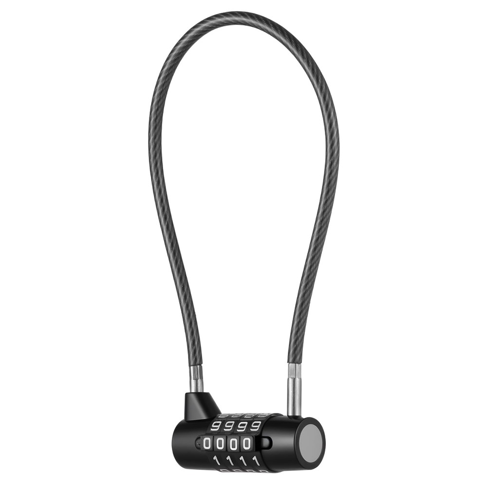 4-Digit Cable Locks with Combination, Compact Design Resettable Combinations …