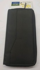 Open Story Black RFID Blocking Passport and Visa Holder Travel Wallet Organizer